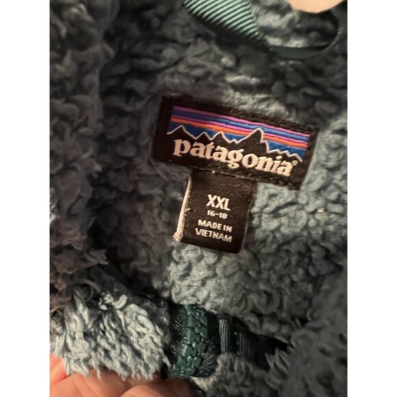 Patagonia Los Gatos Jacket Girls XXL Blue Pullover Sweater Fleece Gorp outdoors - Picture 4 of 8